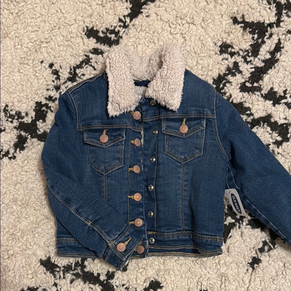 NWT Denim Sherpa-Lined Toddler Jacket